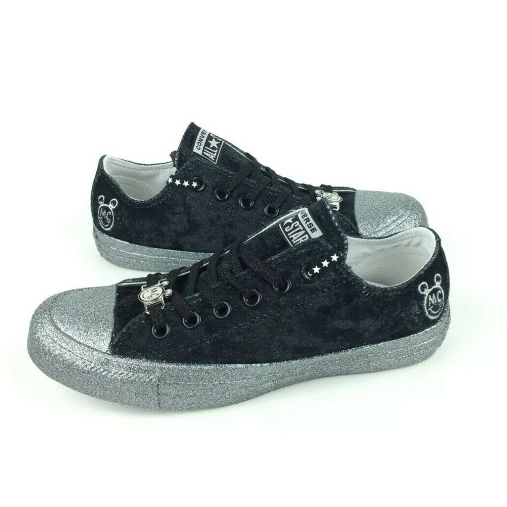 NEW Converse CTAS Miley Cyrus Velour Silver Shoes